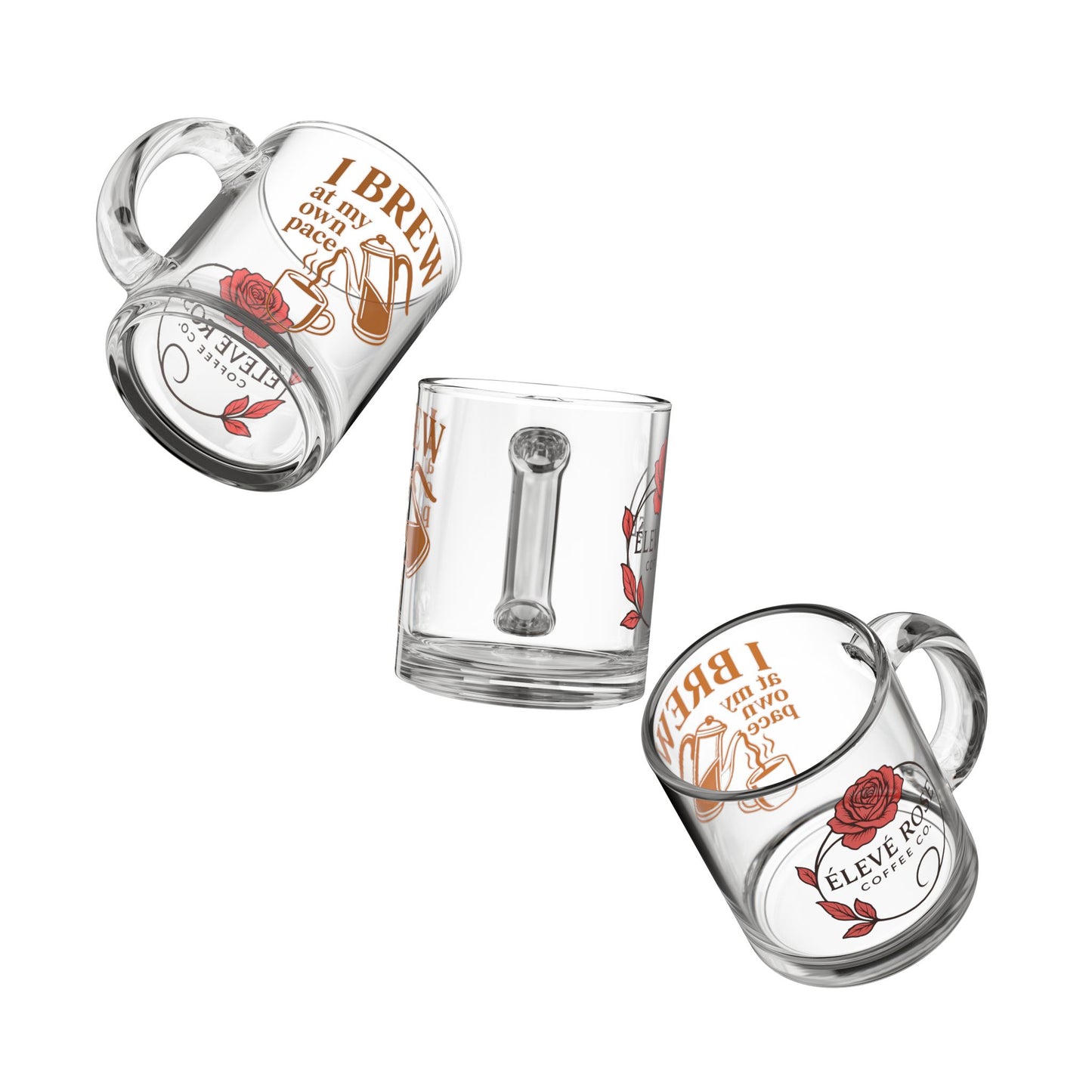 I Brew…Glass Mug, 10oz